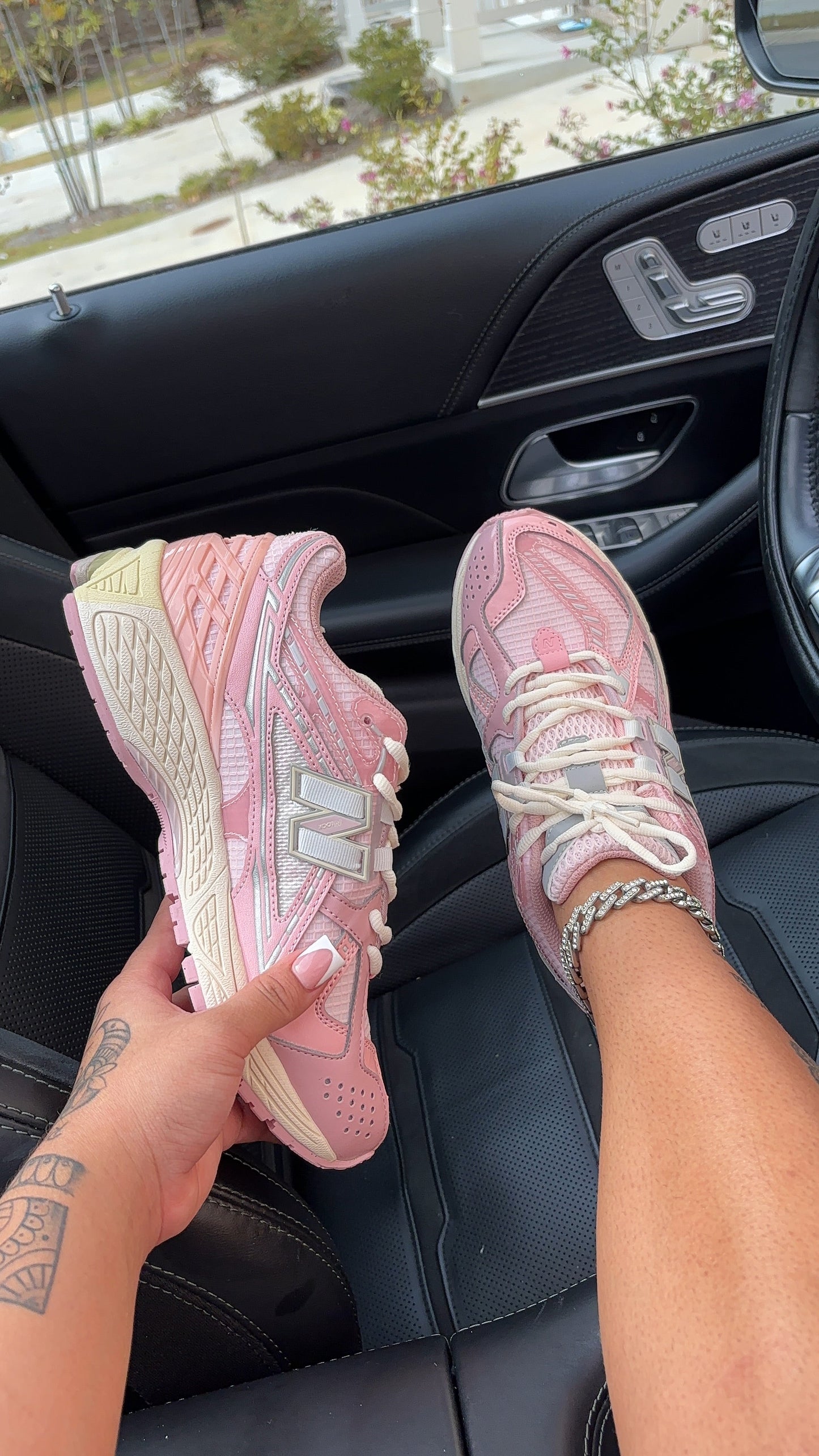 blush pink nb sneakers