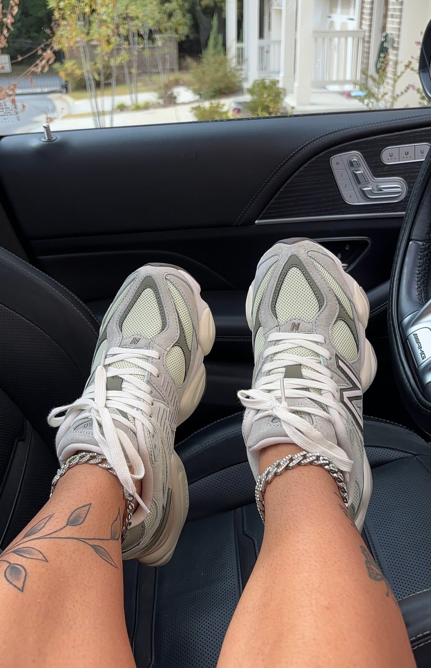sage green nb sneakers