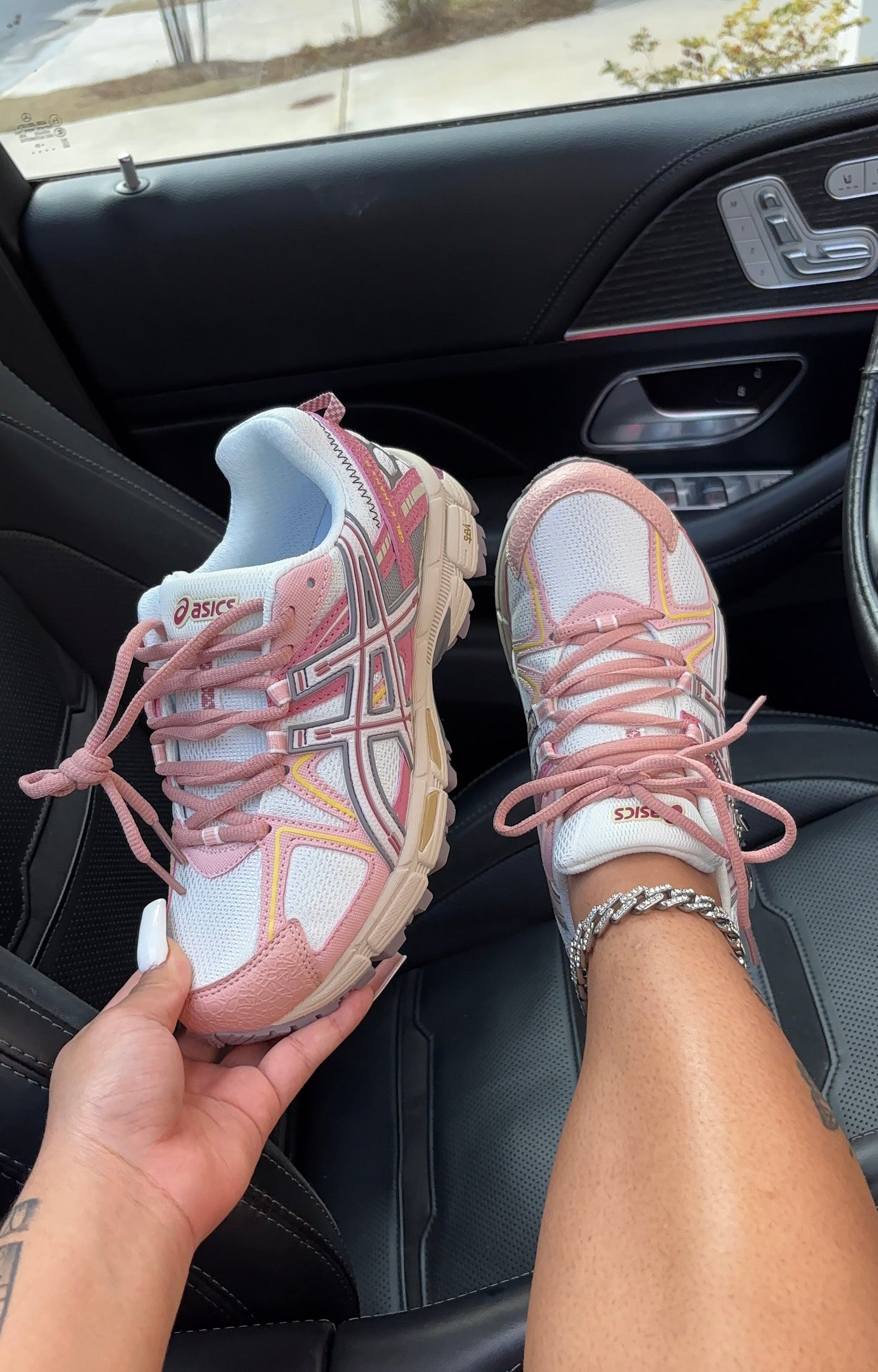 pink asics sneakers