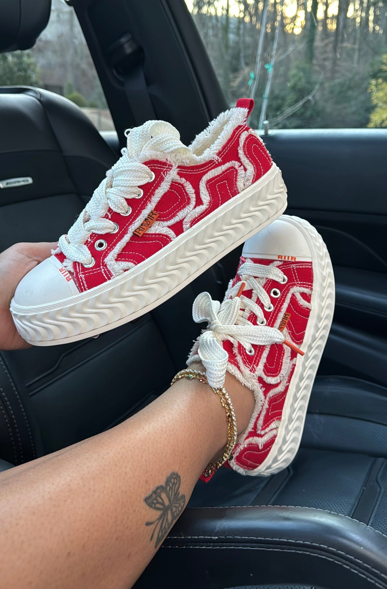 viral distressed sneakers