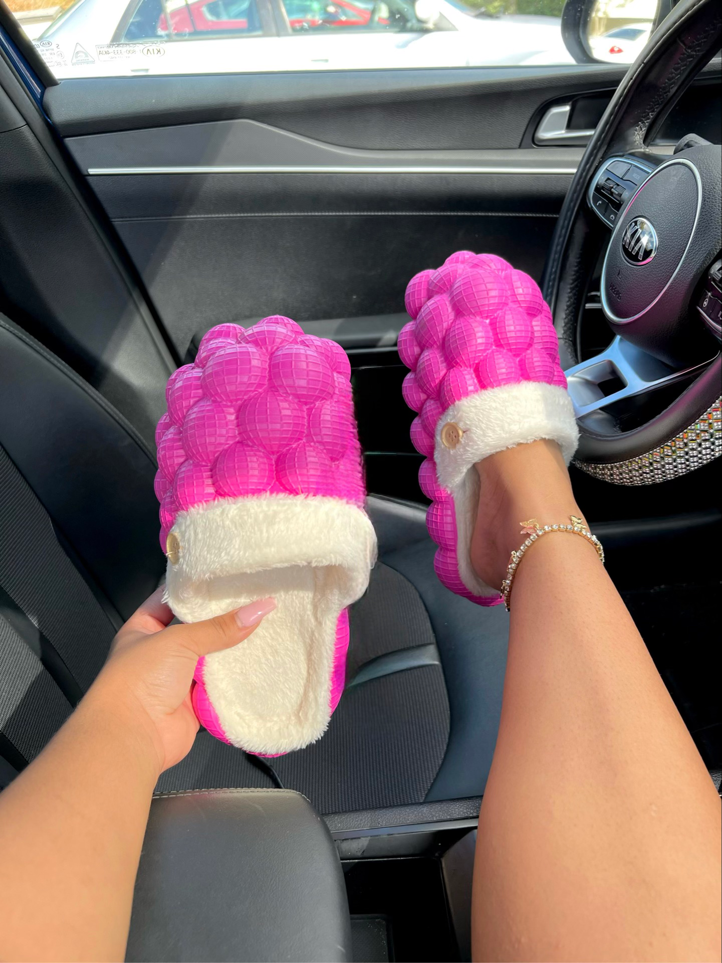 fur bubble slides