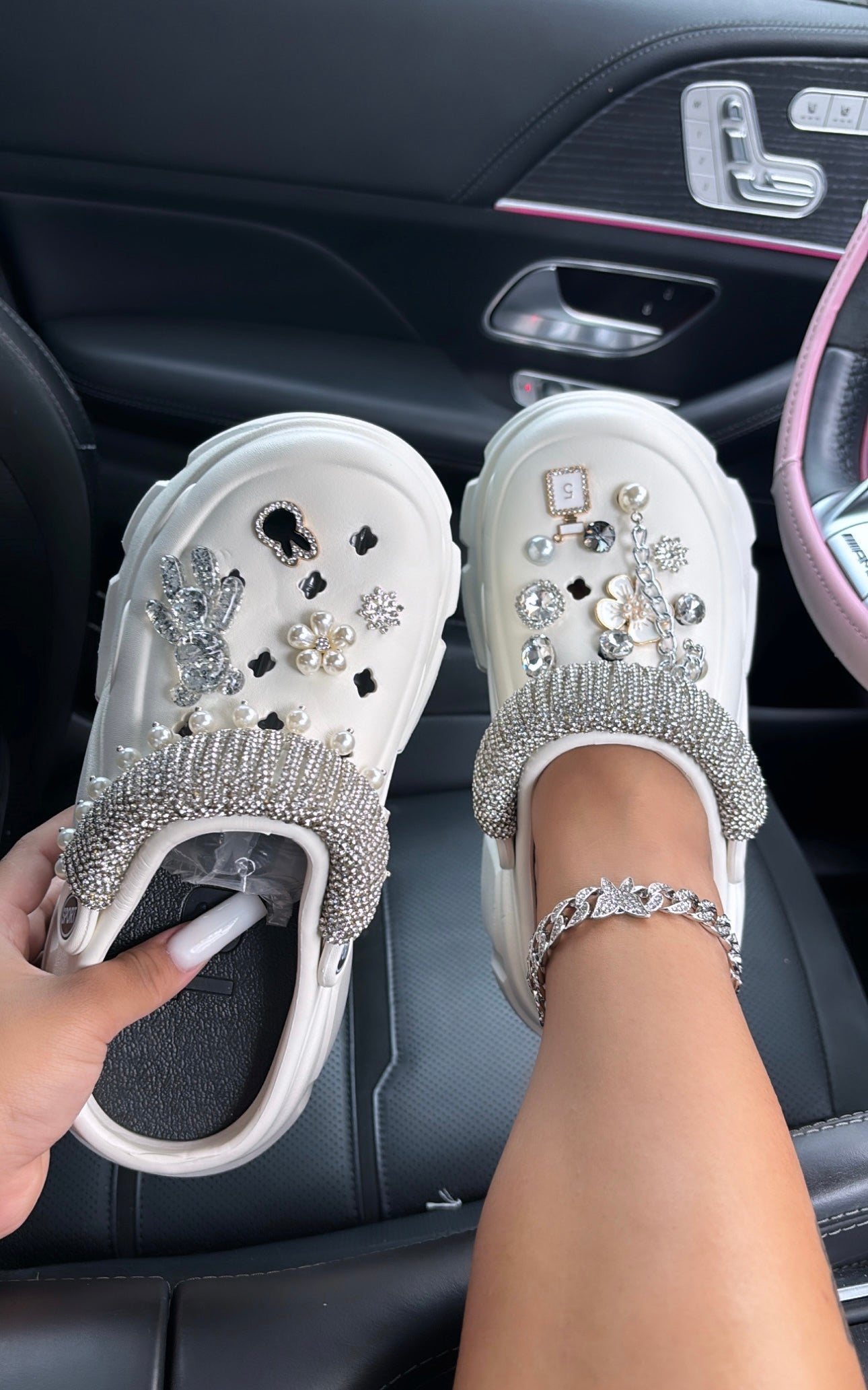 bedazzled exotic crocs
