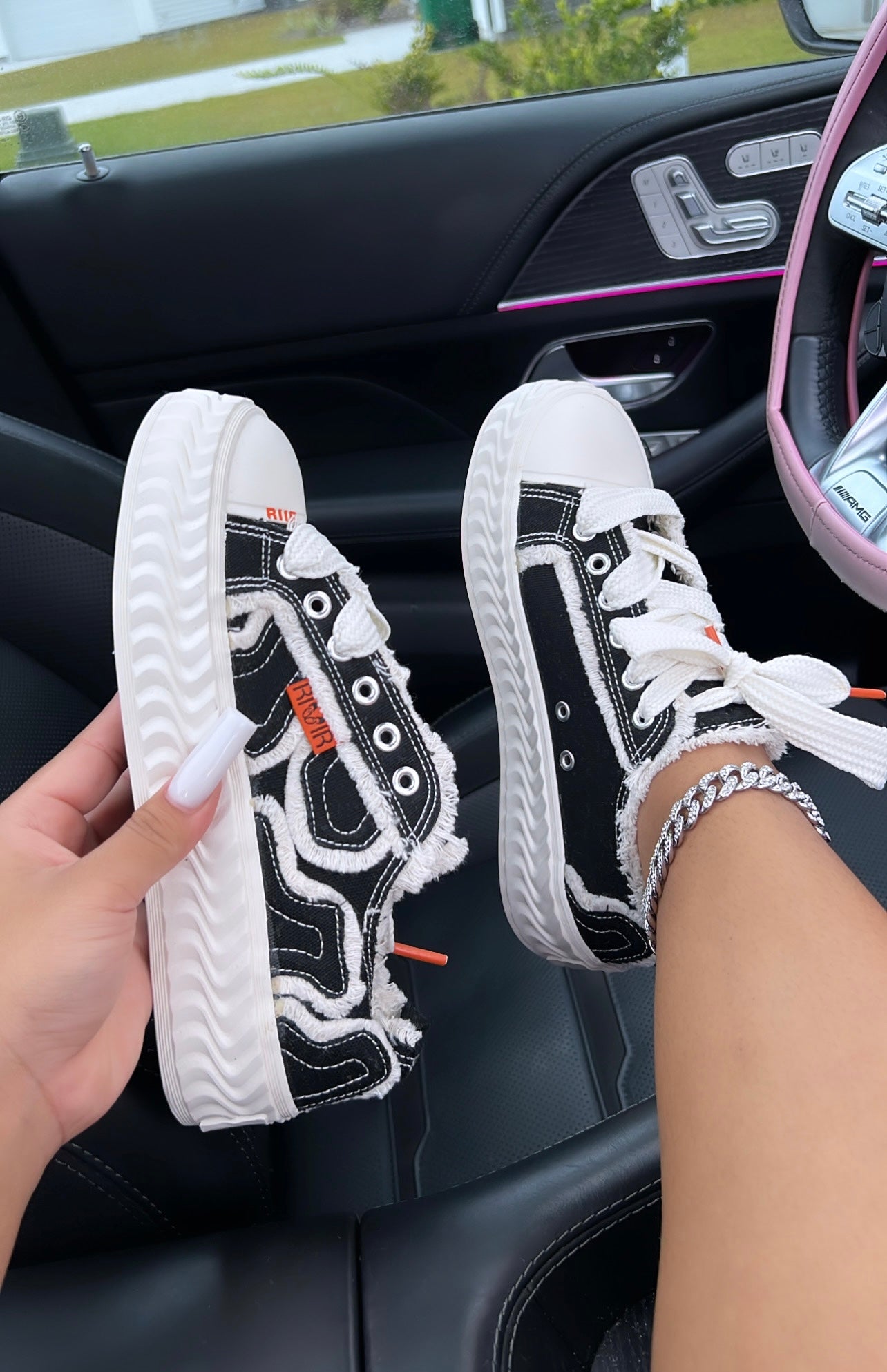 viral distressed sneakers