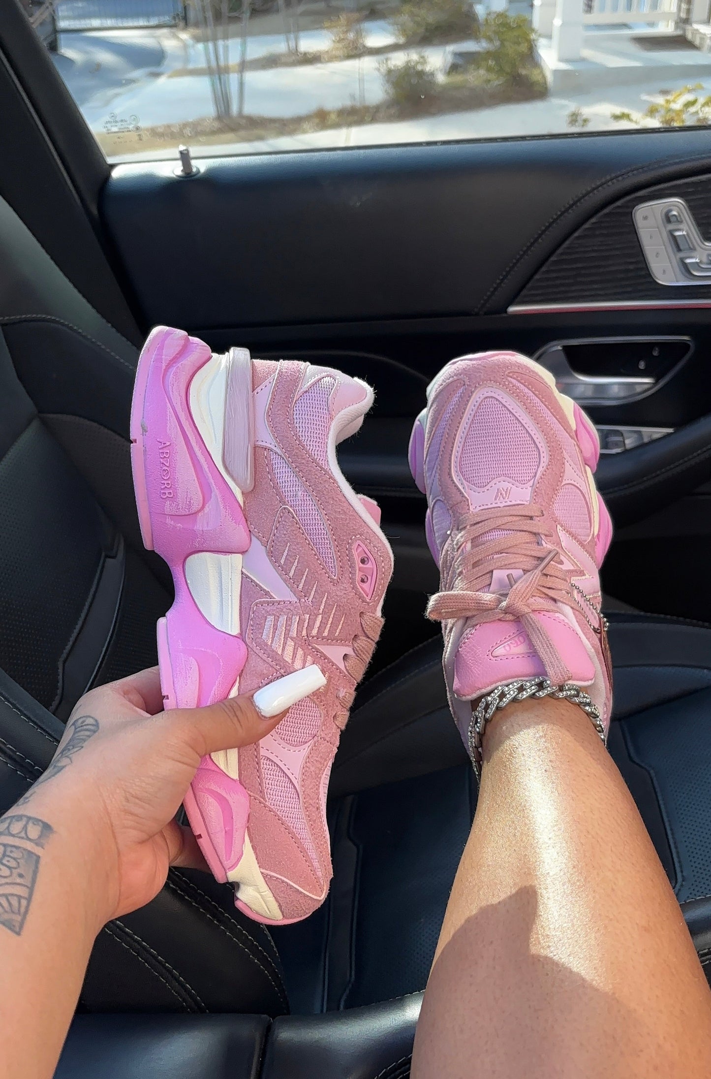 barbie pink nb sneakers