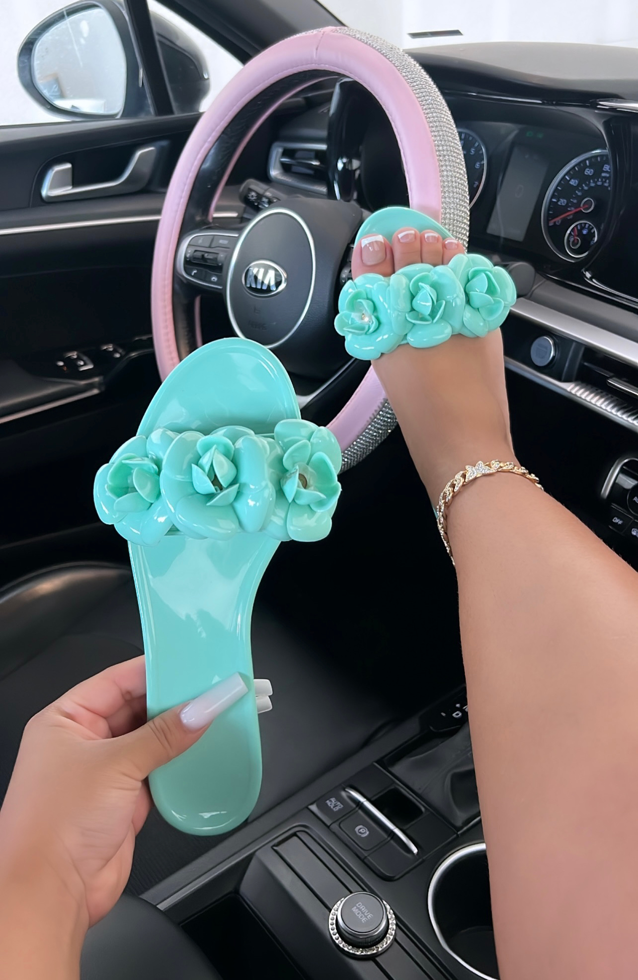 rose petal sandals