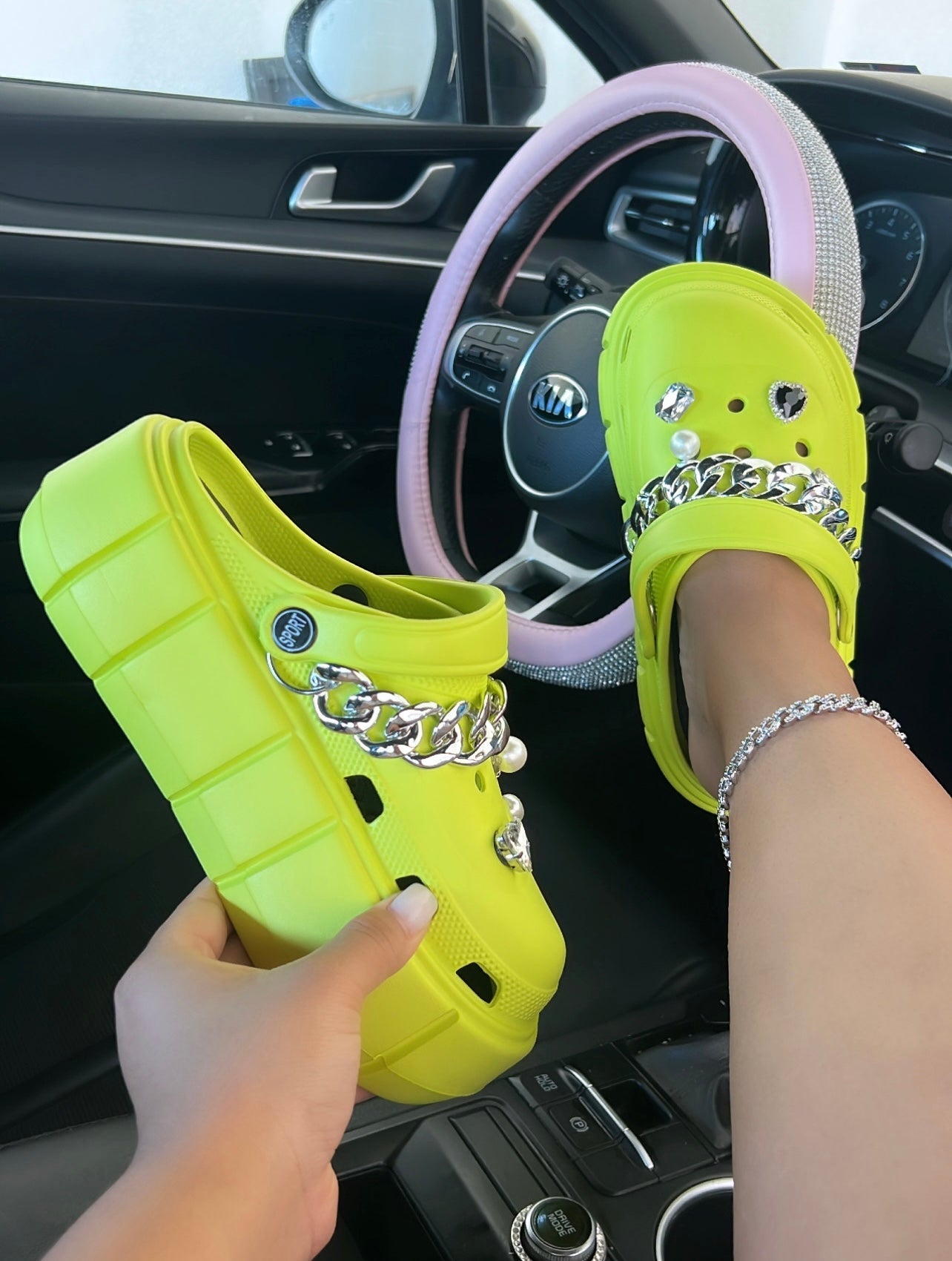 platform inspired crocs