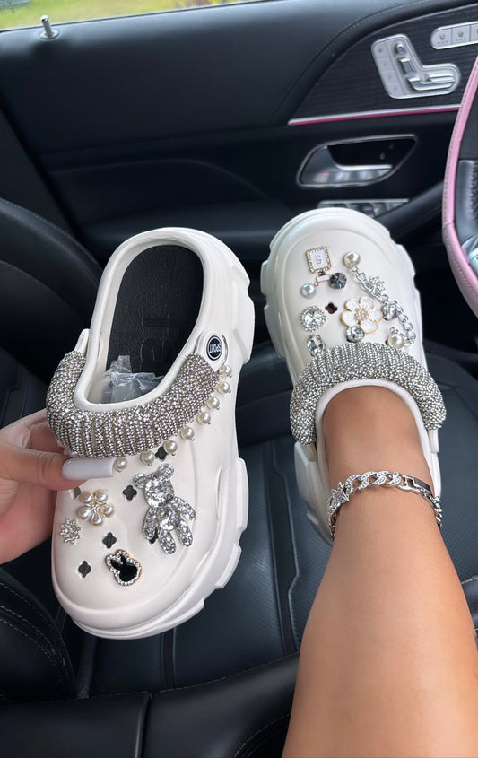 bedazzled exotic crocs