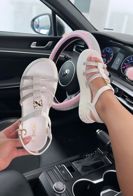 platform diamond sandals