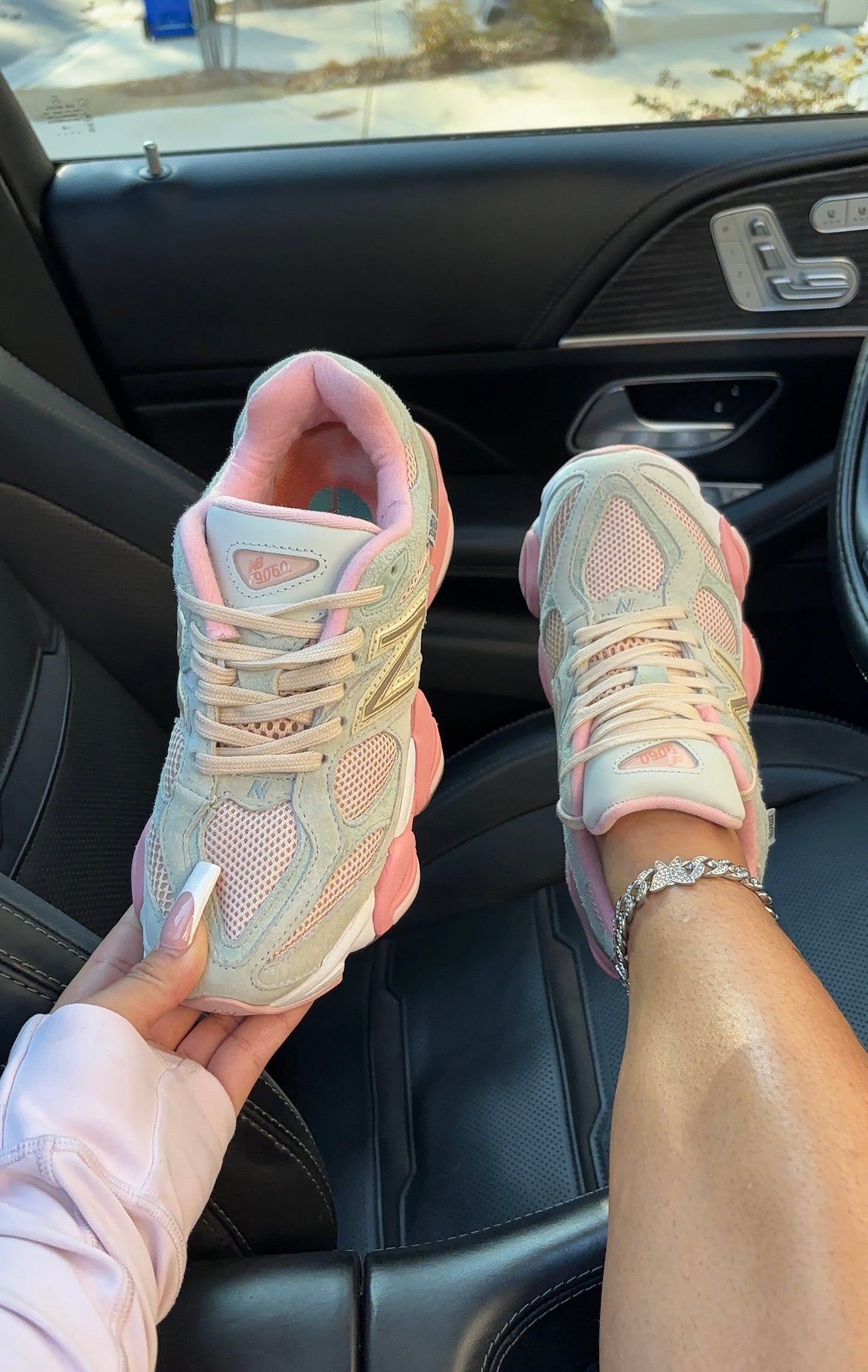 pink & aqua nb sneakers