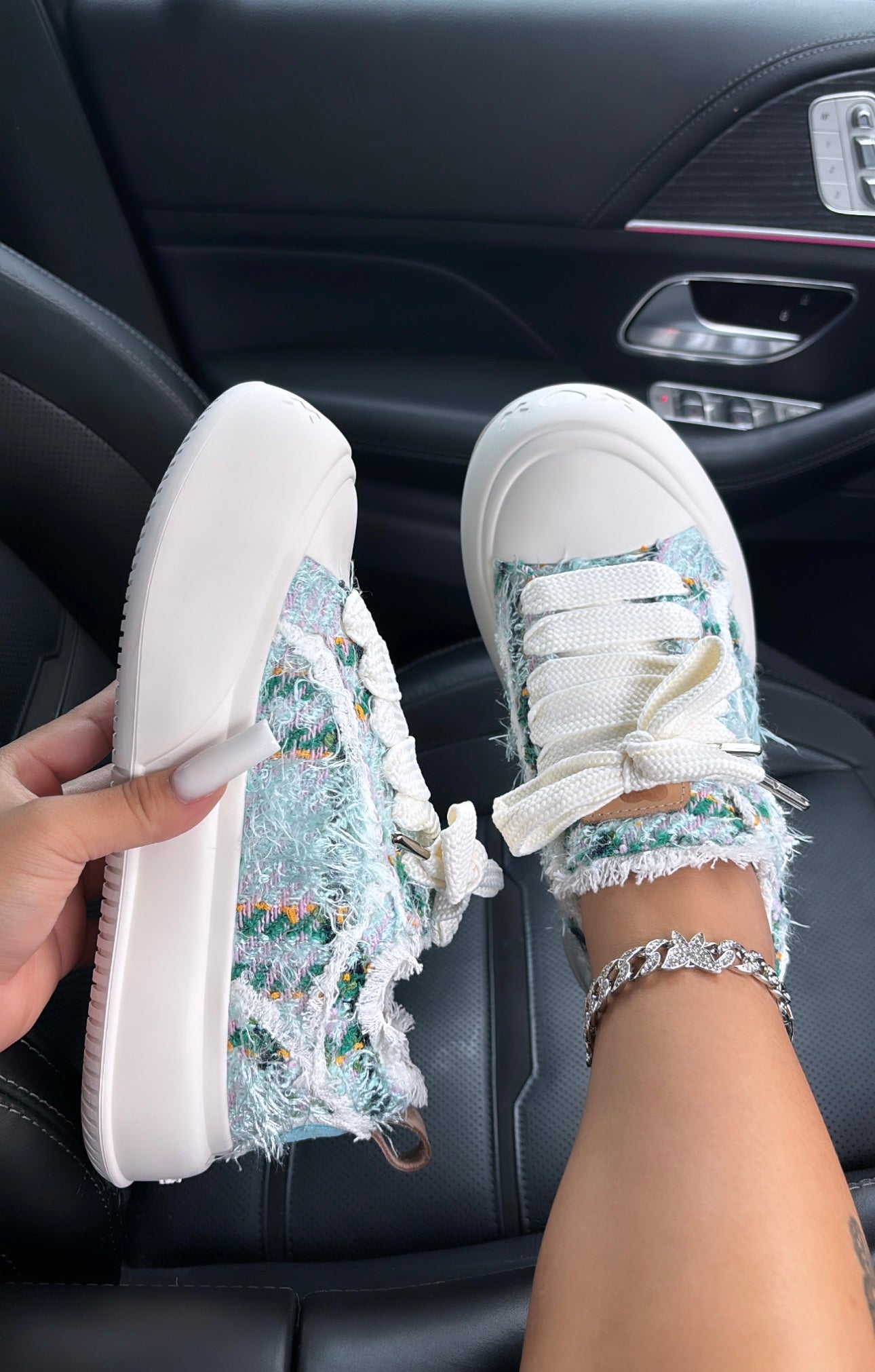 platform ripped sneakers