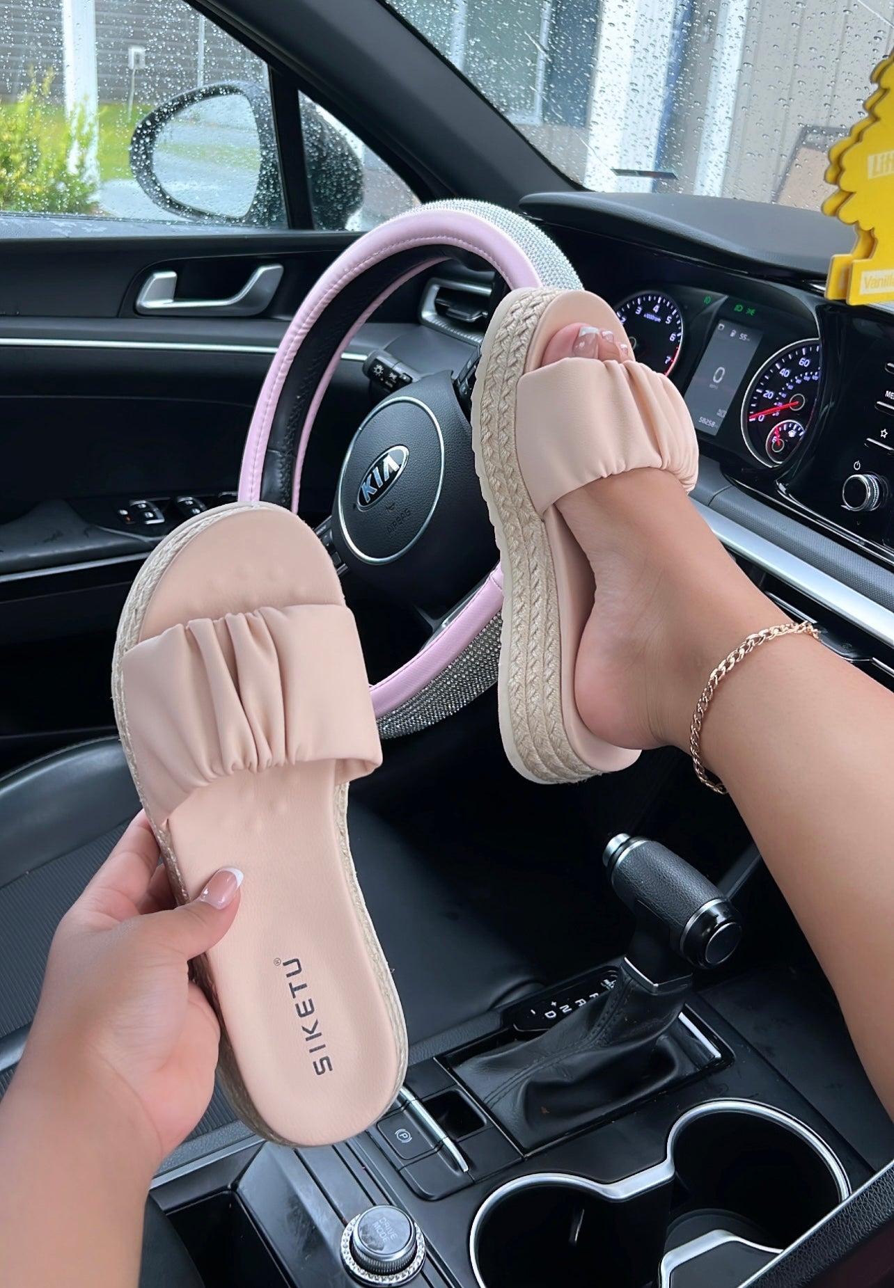 braided platform sandals
