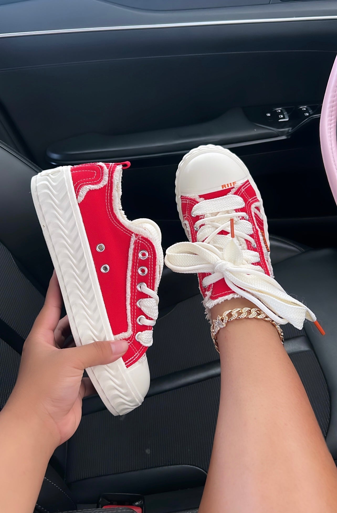 viral distressed sneakers