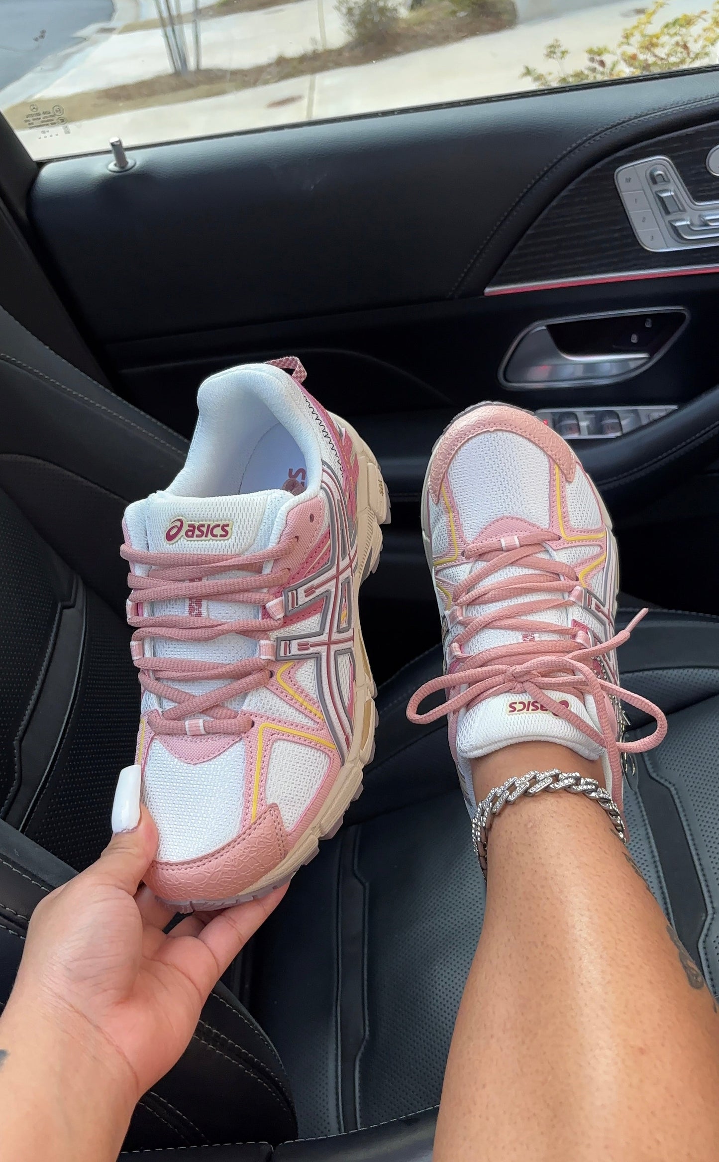 pink asics sneakers