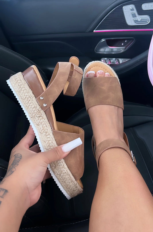ankle strapped platforms