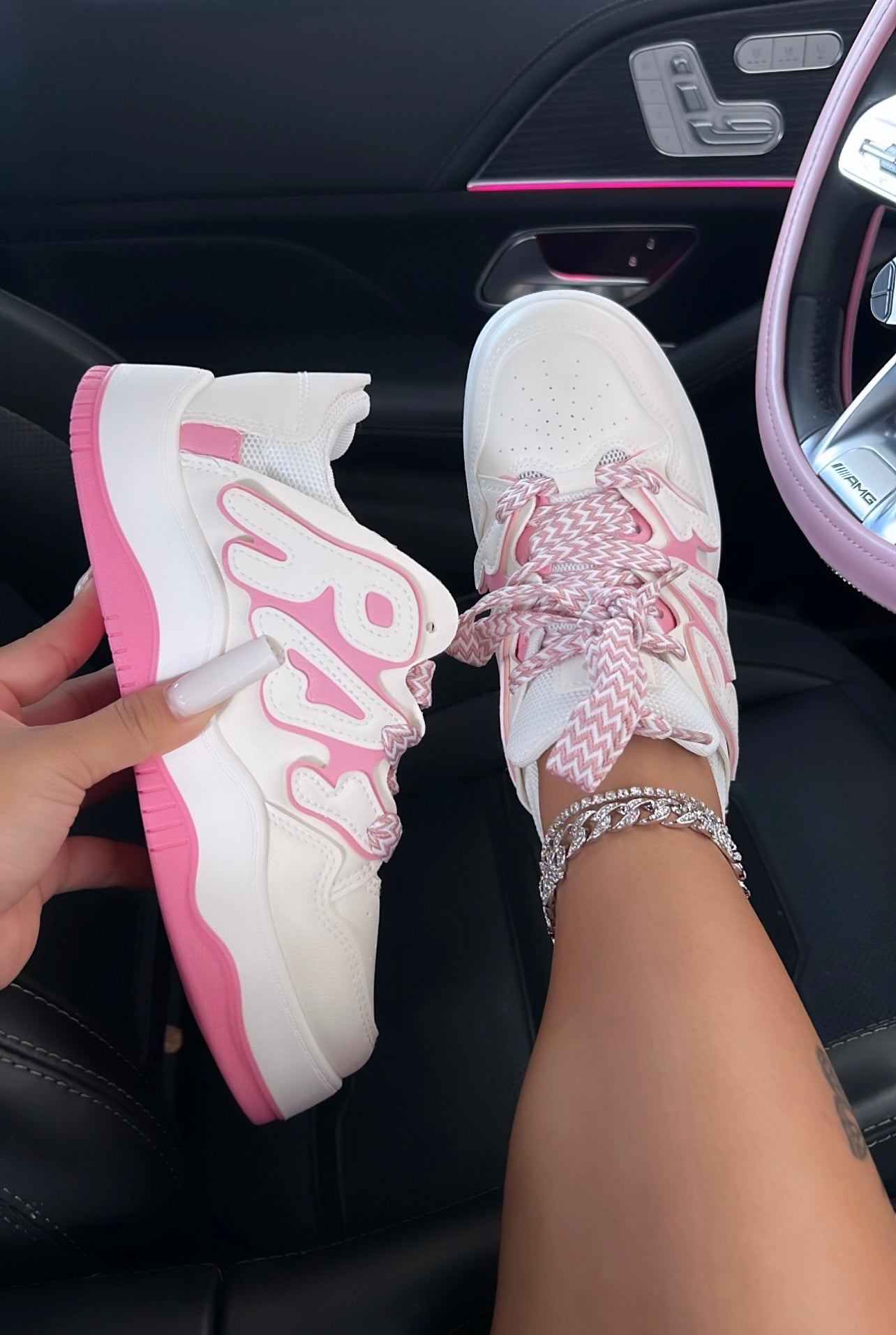 pink exotic sneakers