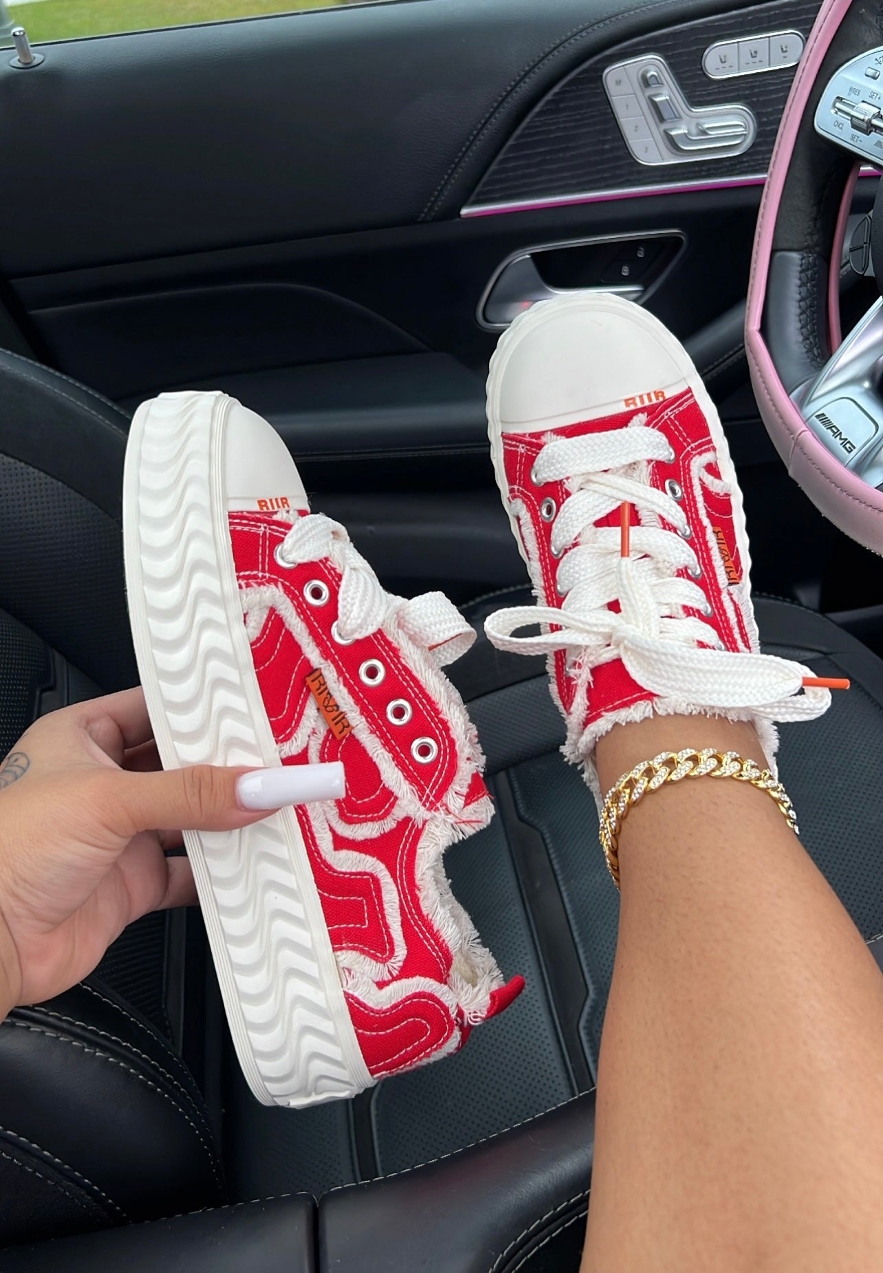 viral distressed sneakers