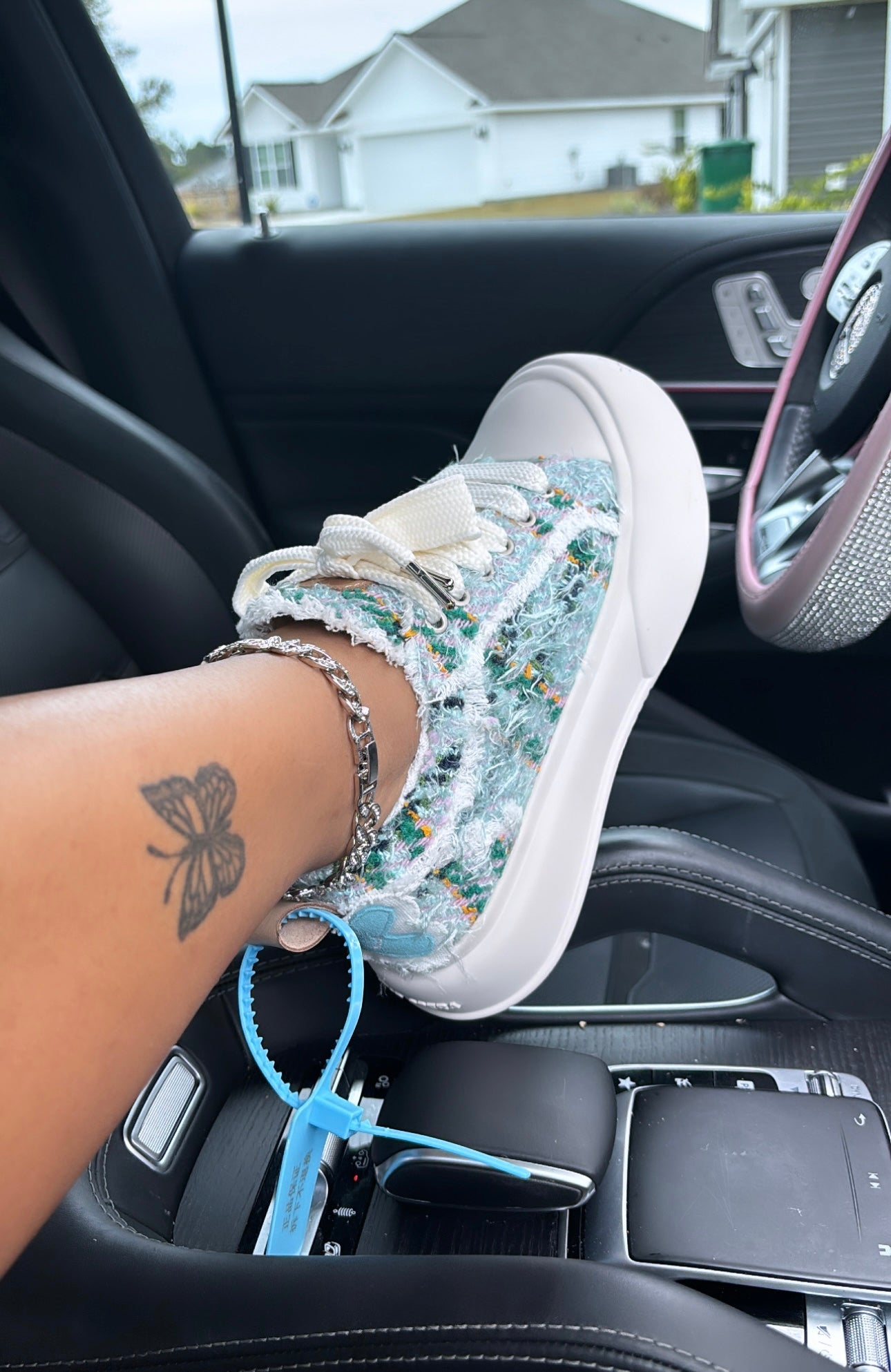 platform ripped sneakers