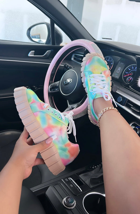colorful platform sneakers