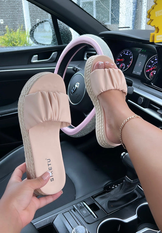 braided platform sandals