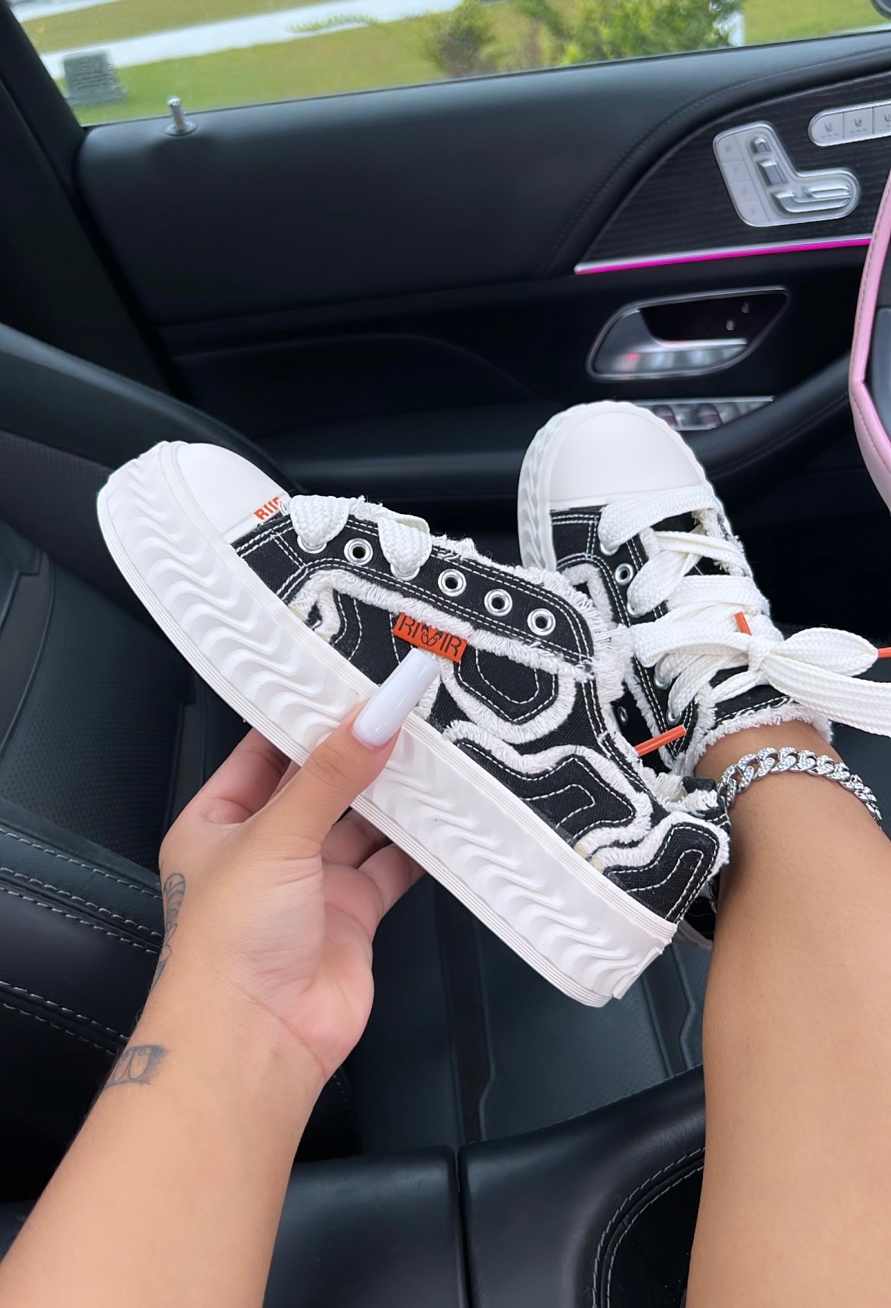 viral distressed sneakers